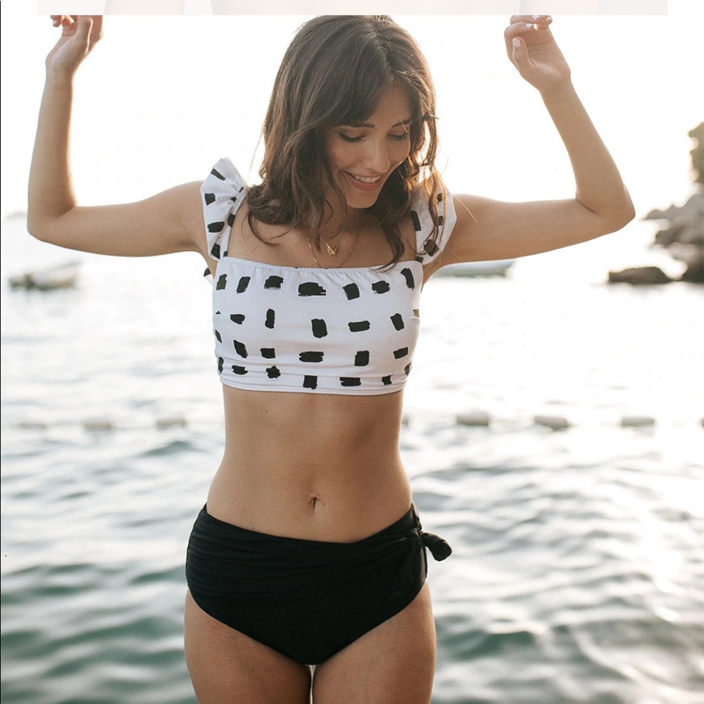 ALBION-New Simone Bottoms, Matte Black Bikini 👙